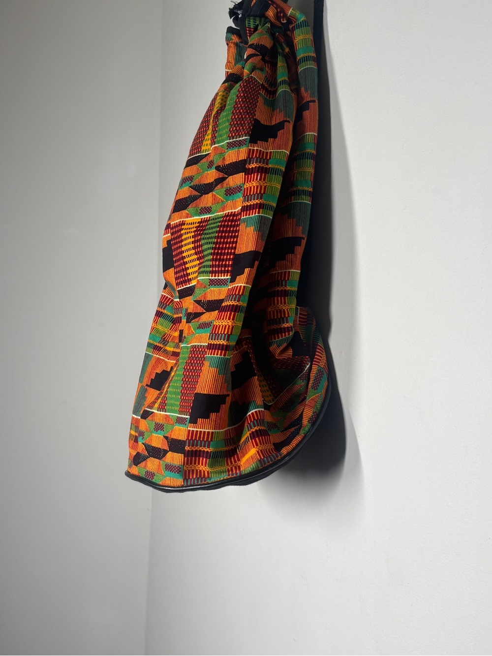 Multicolor Kente-Pattern Drawstring Backpack - Men - Picture 2 of 8